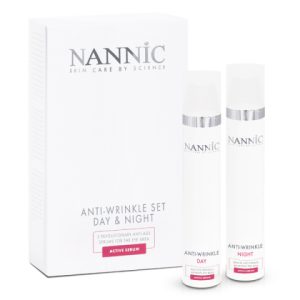 Nannic Anti-Wrinkle Set, Day & Night Serums for eyes & lips 15 ml x 2