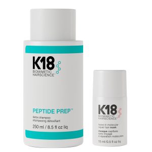 K18, Leave in Mask + Detox Shampoo 250ml Duo