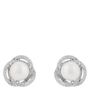 SNÖ of Sweden Mayfair Pearl Earring Silver/White